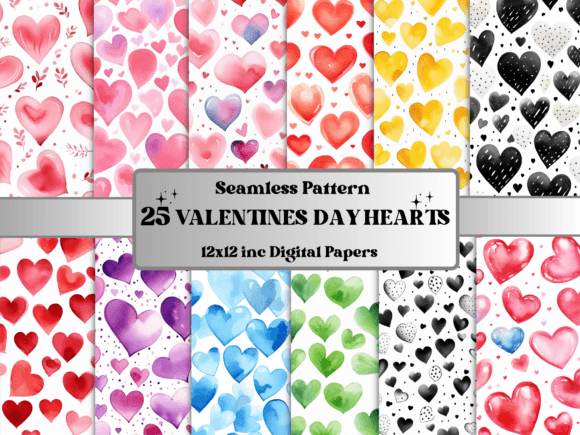 Download Valentine's Day Heart Pattern Paper - Valentine's day Collection