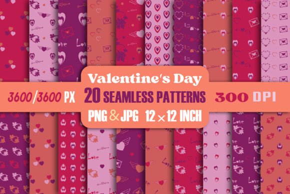 Download Seamless Patterns-jpeg  Valentine's Day - Valentine's day Collection