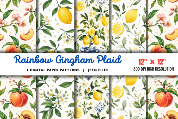 Download Rainbow Gingham Plaid Background - Rainbow gingham Collection
