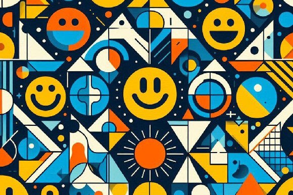Download Modern Smiley Geometric Design - Modern Collection